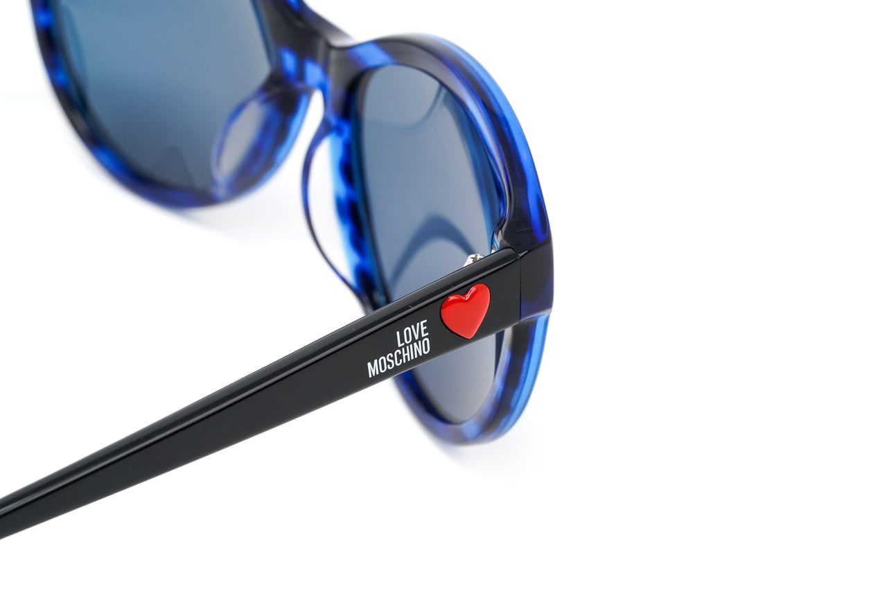 Love Moschino Women's Sunglasses Cat Eye Blue ML51004SA