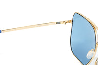 Thumbnail for Love Moschino Women's Sunglasses Square Pilot Azure MOL010/S MVU