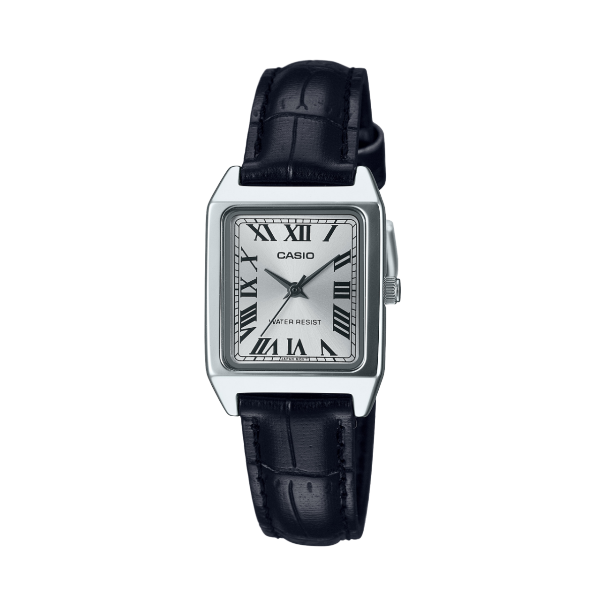 Casio Ladies' 22mm Rectangular White Leather Watch LTP-V007L-7B1UDF