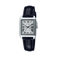Thumbnail for Casio Ladies' 22mm Rectangular White Leather Watch LTP-V007L-7B1UDF