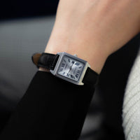 Thumbnail for Casio Ladies' 22mm Rectangular White Leather Watch LTP-V007L-7B1UDF