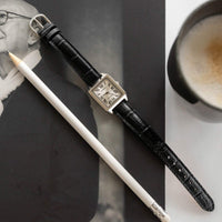 Thumbnail for Casio Ladies' 22mm Rectangular White Leather Watch LTP-V007L-7B1UDF