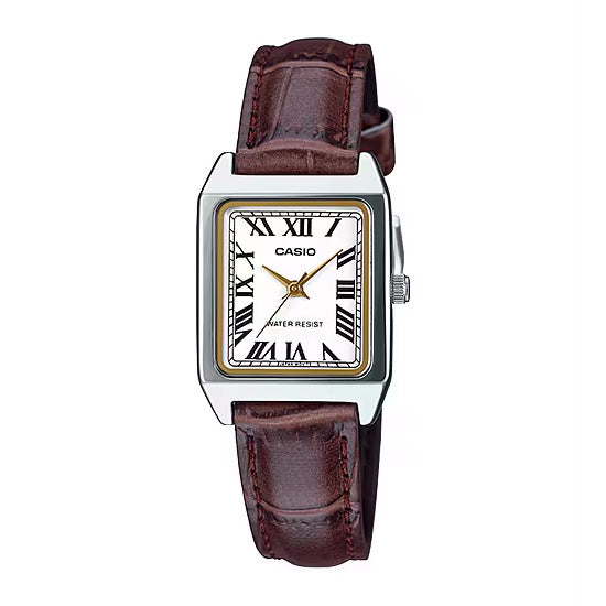 Casio Slim Ladies' Brown Leather Watch LTP-V007L-7B2UDF