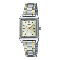 Thumbnail for Casio Ladies Quartz Dress Watch 31mm Rectangular Two Tone Gold