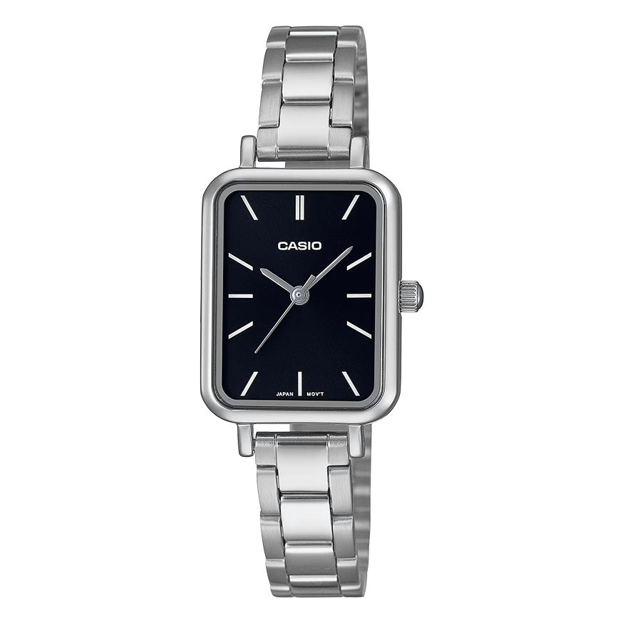 Casio Ladies' Watch 21mm Slim Black Rectangular