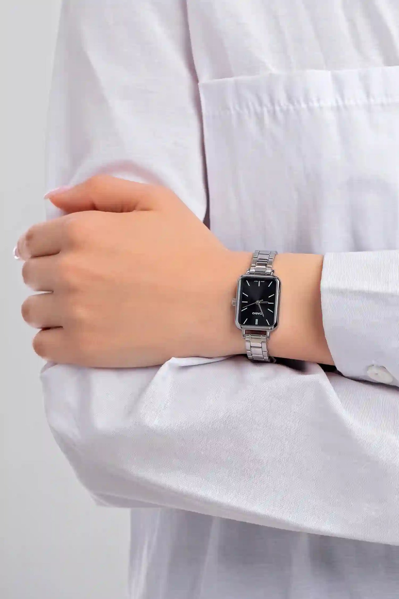 Casio Ladies' Watch 21mm Slim Black Rectangular