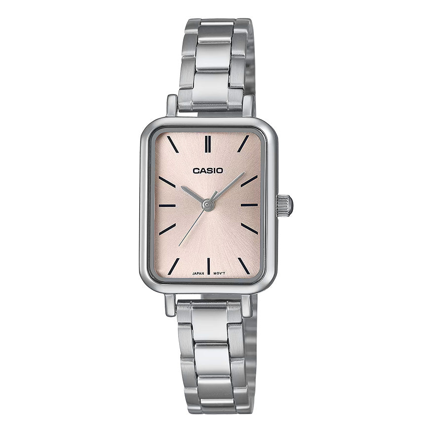 Casio Ladies Watch 21mm Slim Pink Rectangular
