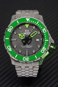 Thumbnail for M2Z Men's Watch Diver 200 Bracelet Green 200-001X