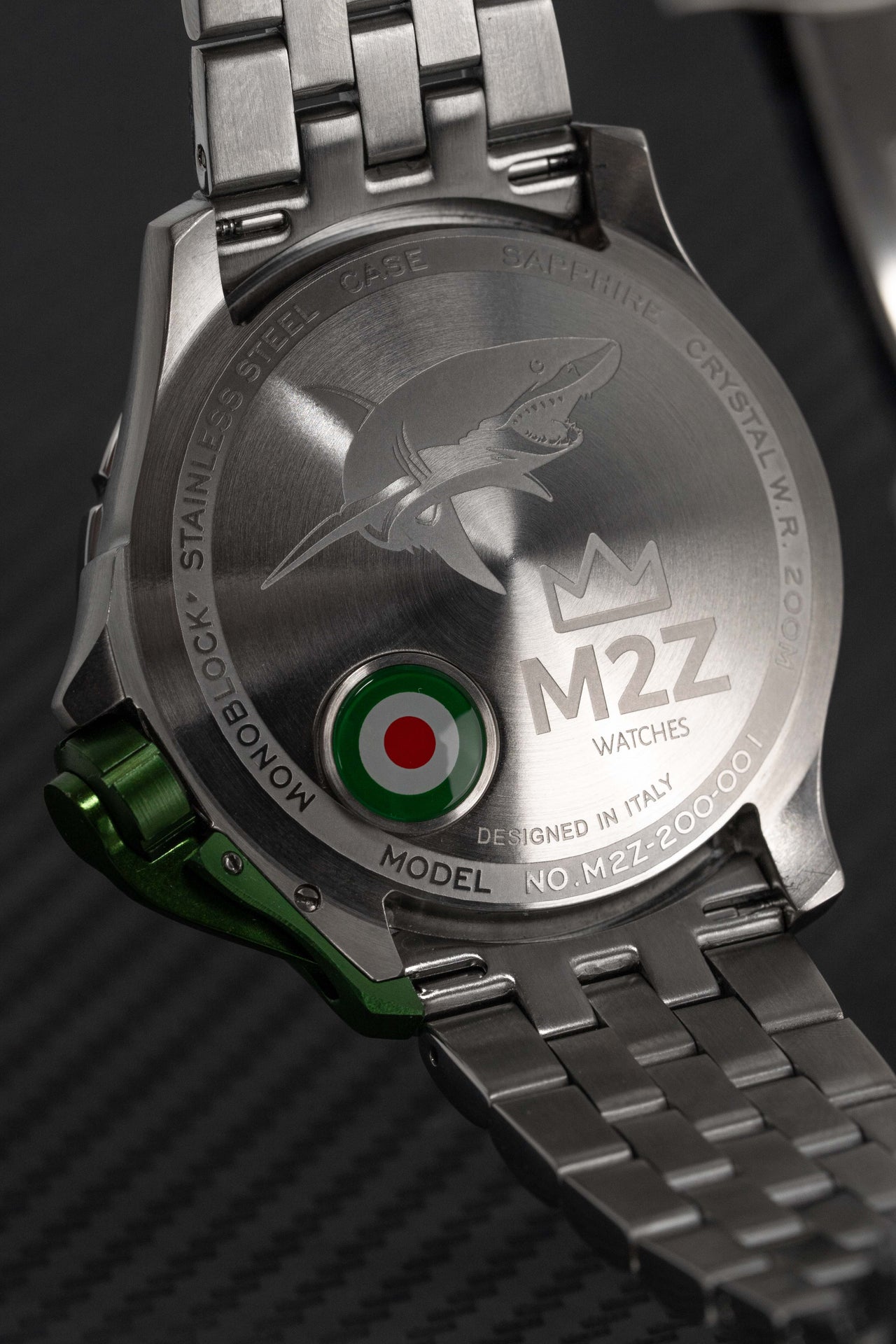 M2Z Men's Watch Diver 200 Bracelet Green 200-001X