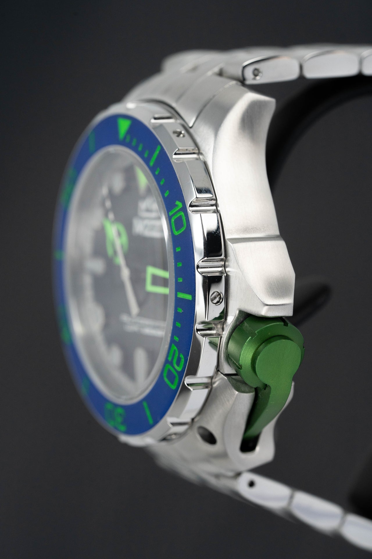 M2Z Men's Watch Diver 200 Bracelet Green Blue 200-003X