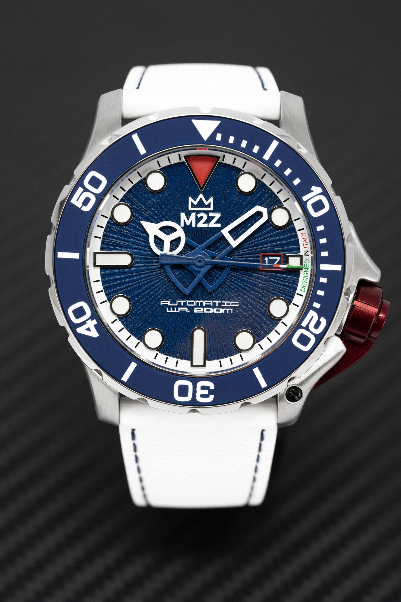 M2Z Men's Watch Diver 200 Blue/White 200-007B