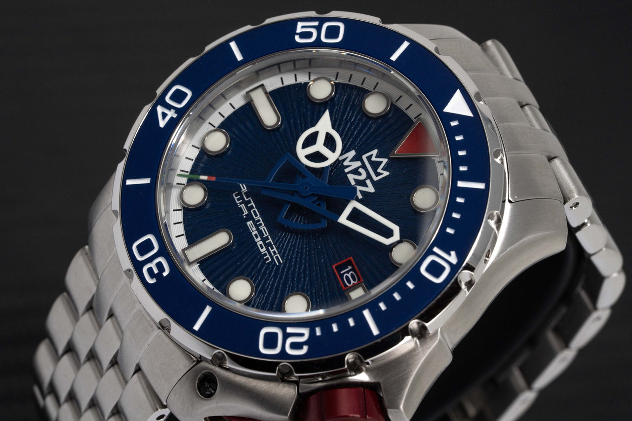 M2Z Men's Watch Diver 200 Bracelet Blue 200-007X