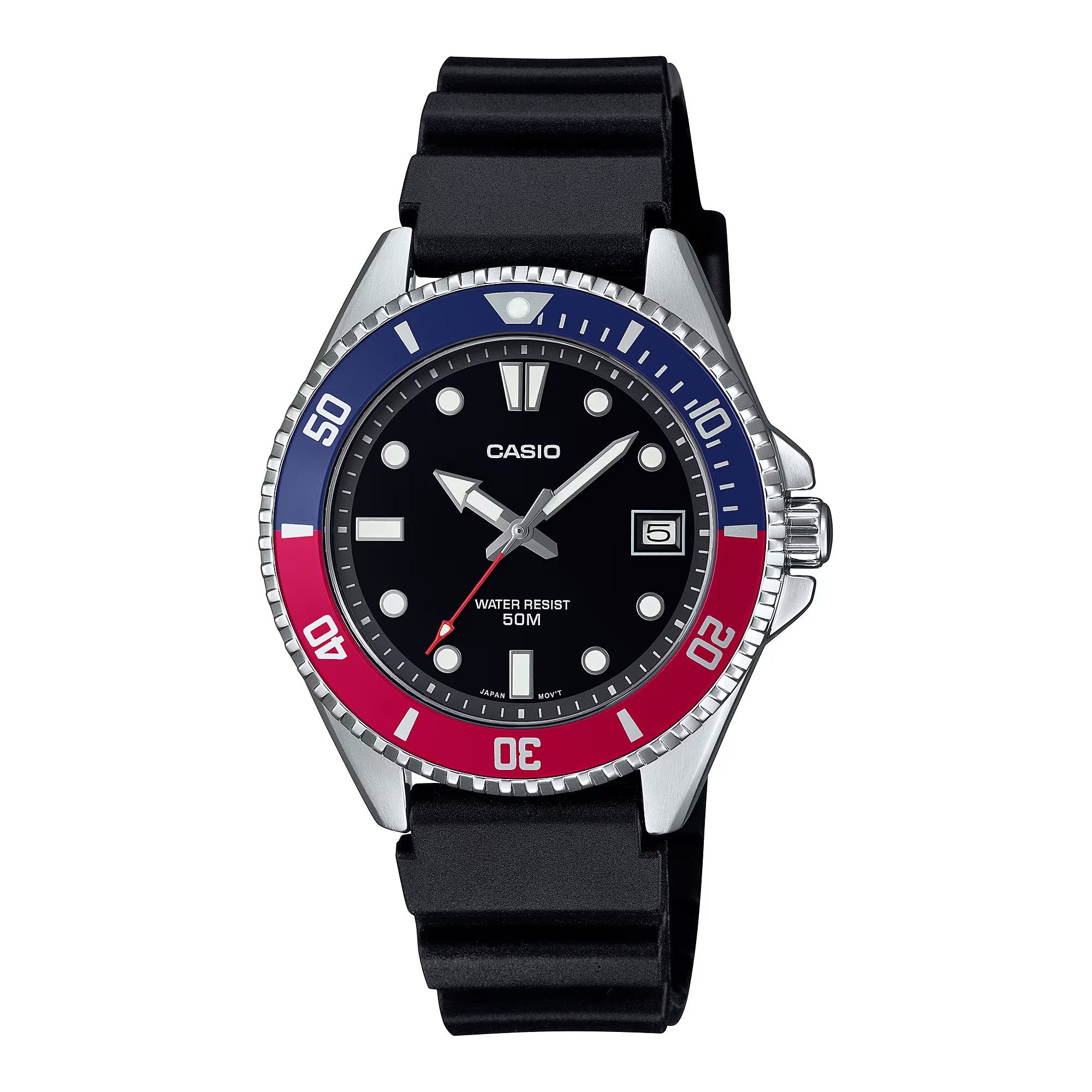 Casio Men's Watch Standard Sporty Blue Red MDV-10-1A2VDF