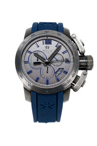 Thumbnail for Metal.ch Men's Chronograph Watch Chronosport Collection 44MM Date Blue/Grey 4539.44