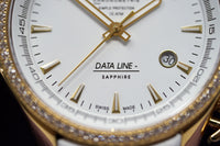 Thumbnail for Metal.ch Men's Watch Data Line Collection Gem-Set White/Gold PVD 8318.41