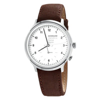 Thumbnail for Mondaine Watch Helvetica No1 White Brown MH1.R2010.LG