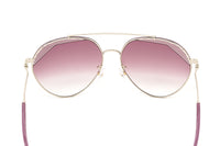 Thumbnail for Missoni Women's Sunglasses Round Pilot Silver/Pink MIS 0015/S YEP