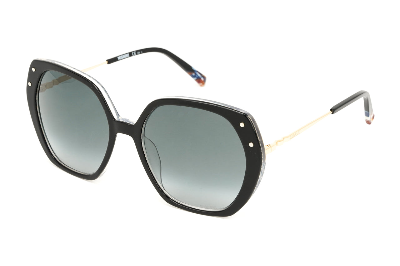Missoni Women's Sunglasses Oversized Hexagon Black MIS 0025/S 807 (9O)