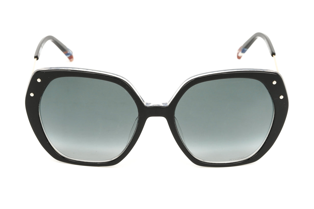 Missoni Women's Sunglasses Oversized Hexagon Black MIS 0025/S 807 (9O)