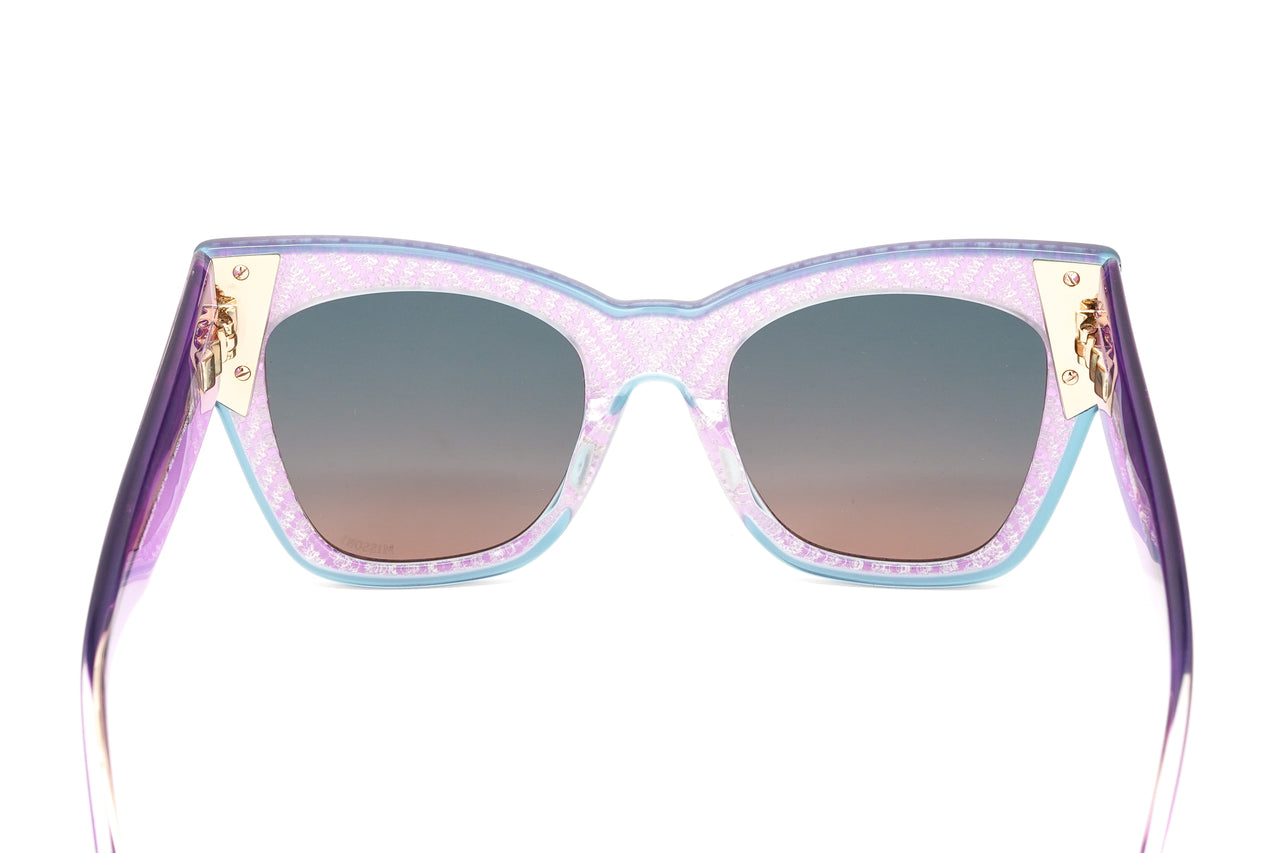 Missoni Women's Sunglasses Oversized Cat Eye Violet/Teal MIS 0040/S 4LZ (FF)