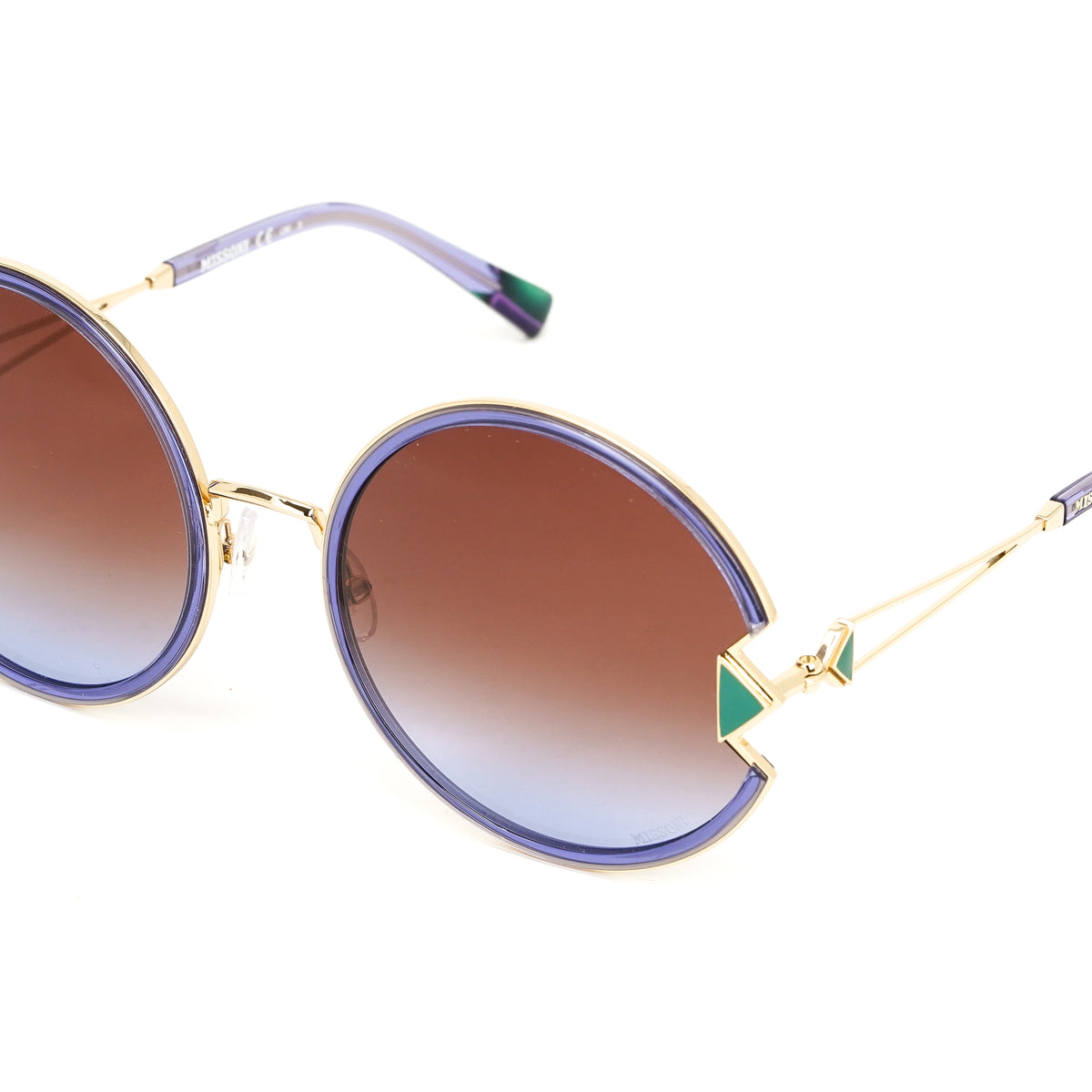 Missoni sunglasses Multicolor Metal Round Frame Missoni Frame Sunglasses for Women for sale | eBay main image 3