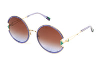 Thumbnail for Missoni Women's Sunglasses Oversized Round Gold/Purple MIS 0074/S S9E/QR