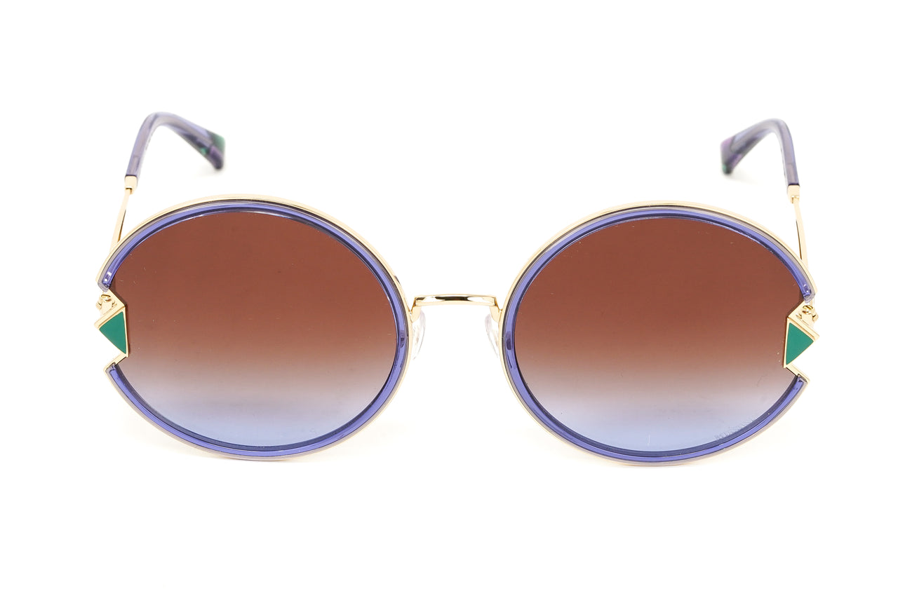 Missoni Women's Sunglasses Oversized Round Gold/Violet MIS 0074/S S9E