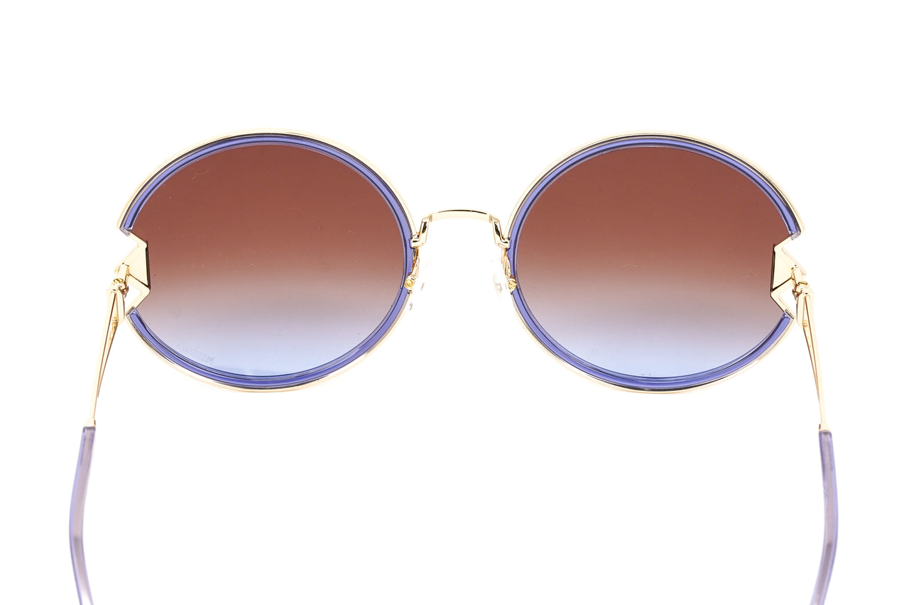 Missoni Women's Sunglasses Oversized Round Gold/Purple MIS 0074/S S9E/QR