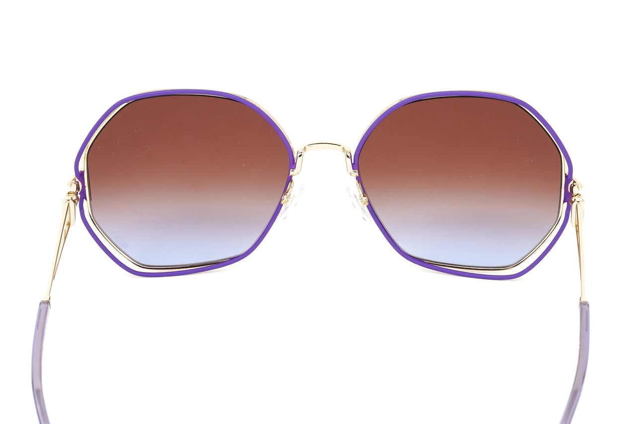 Missoni Women's Sunglasses Oversized Butterfly Gold/Violet MIS 0075/S S9E