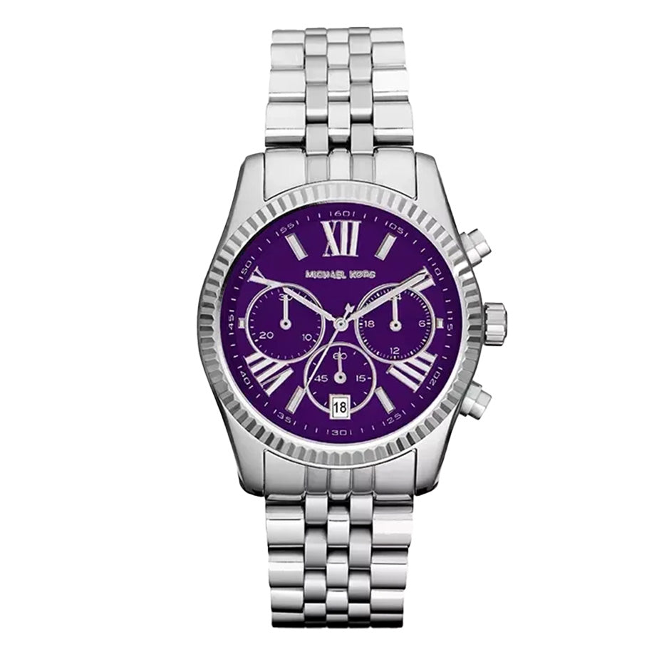 Michael Kors Ladies Watch Lexington Chronograph 38mm Purple MK6223