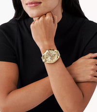 Thumbnail for Michael Kors Ladies Watch Whitney Chronograph 44mm Gold MK6729