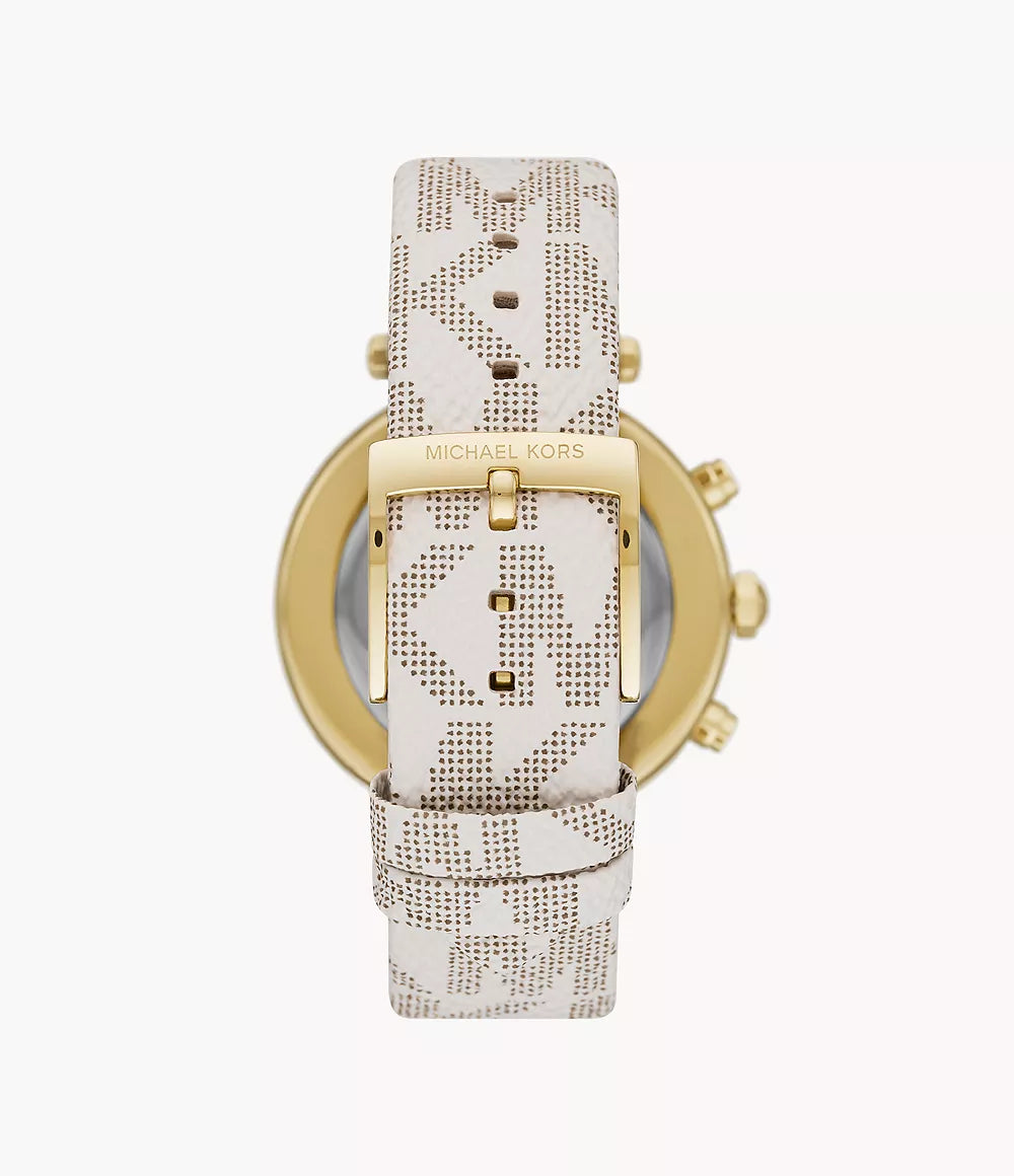 Michael Kors Ladies Watch Parker Chronograph 39mm White Gold MK6916