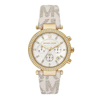 Thumbnail for Michael Kors Ladies Watch Parker Chronograph 39mm White Gold MK6916