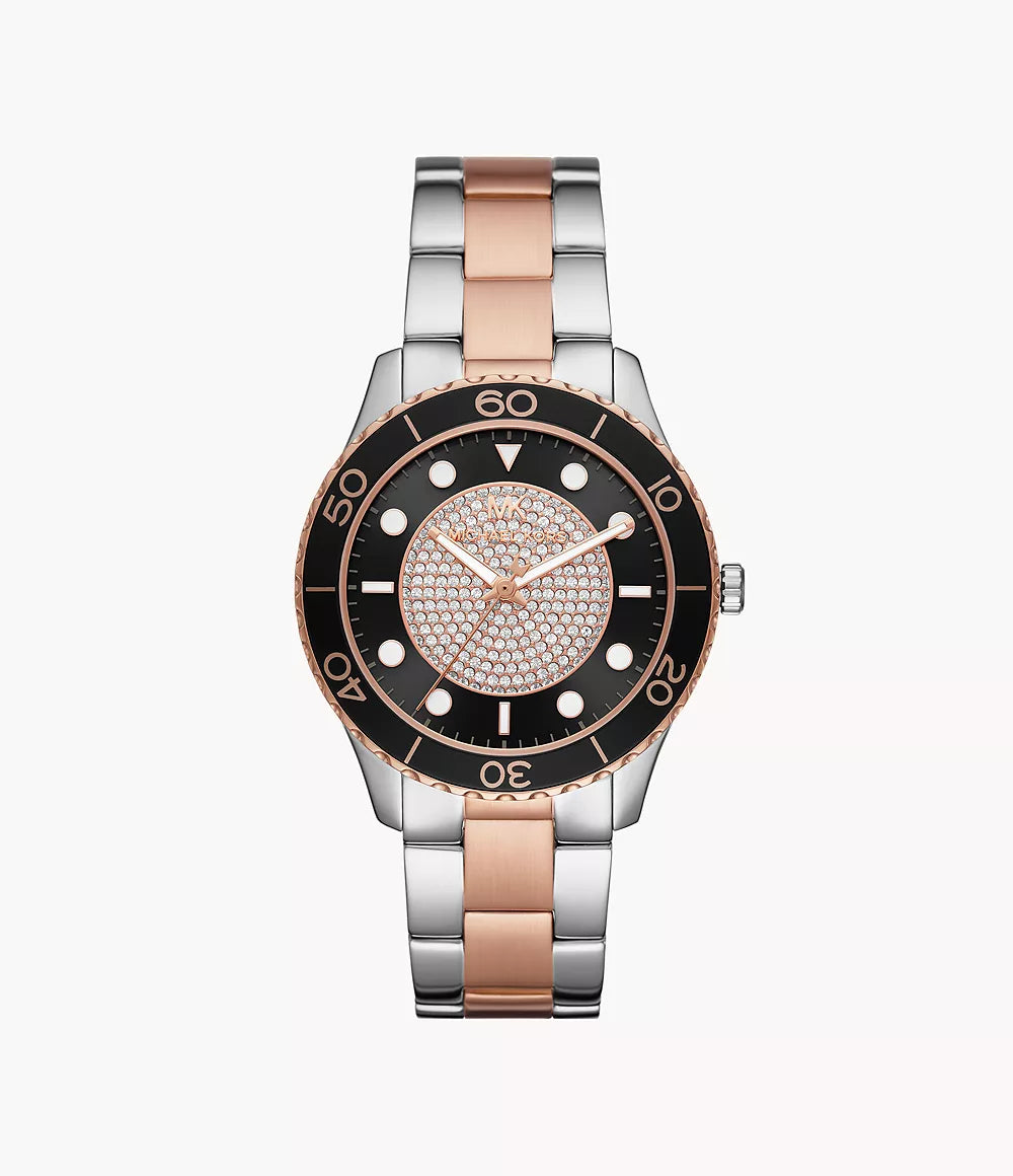 Black and rose gold michael kors shop watch