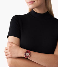 Thumbnail for Michael Kors Ladies Watch Runway 40mm Red MK7179