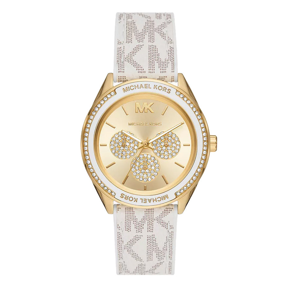 Michael Kors Ladies Watch Jessa 40mm Gold White MK7204