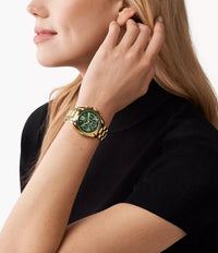 Thumbnail for Michael Kors Ladies Watch Bradshaw Chronograph 36mm Green Gold MK7257