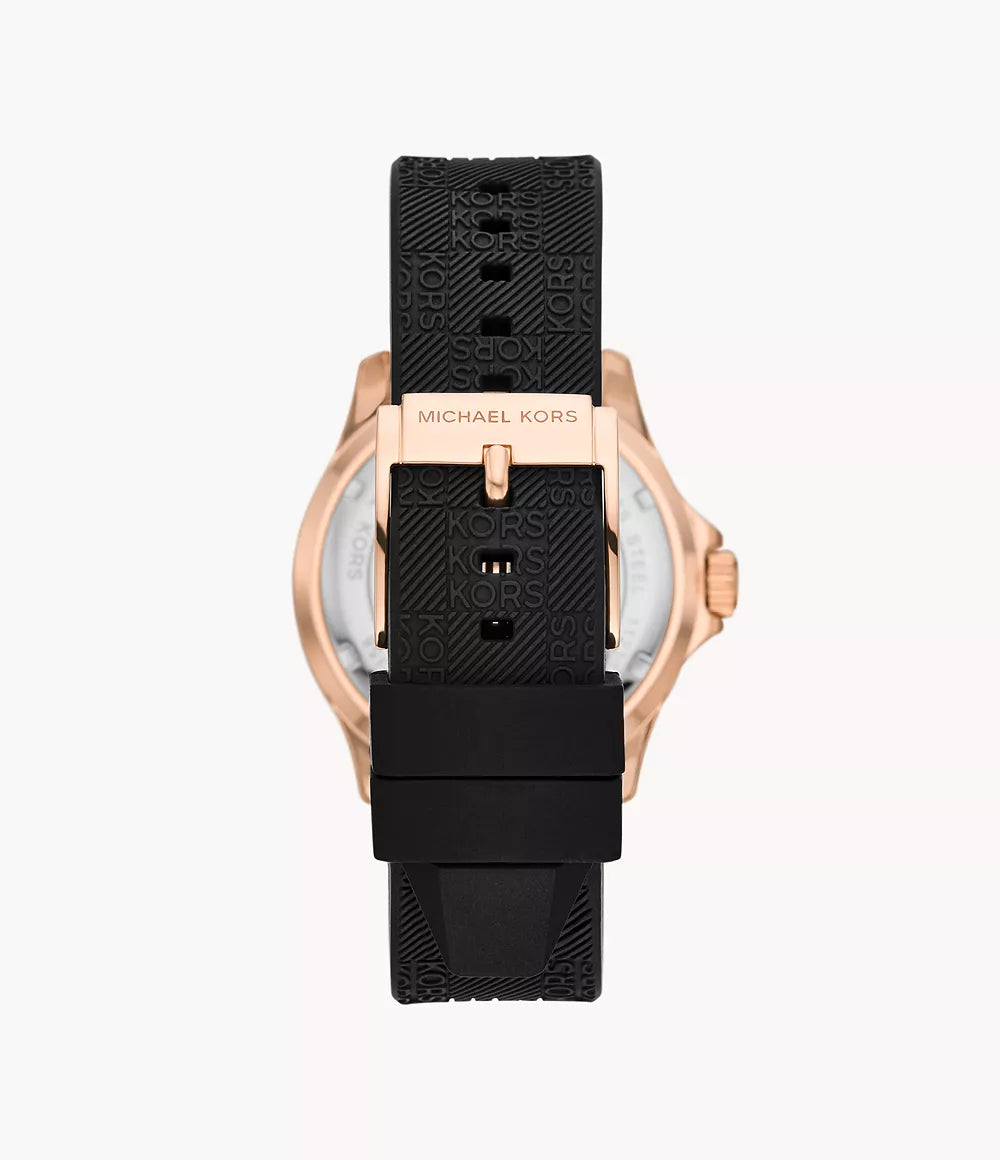 Black and rose gold michael kors watch hot sale