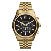 Thumbnail for Michael Kors Mens Chronograph Watch Lexington 45mm Gold Black MK8286