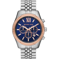 Thumbnail for Michael Kors Men's Watch Lexington Chronograph Blue Silver MK8689