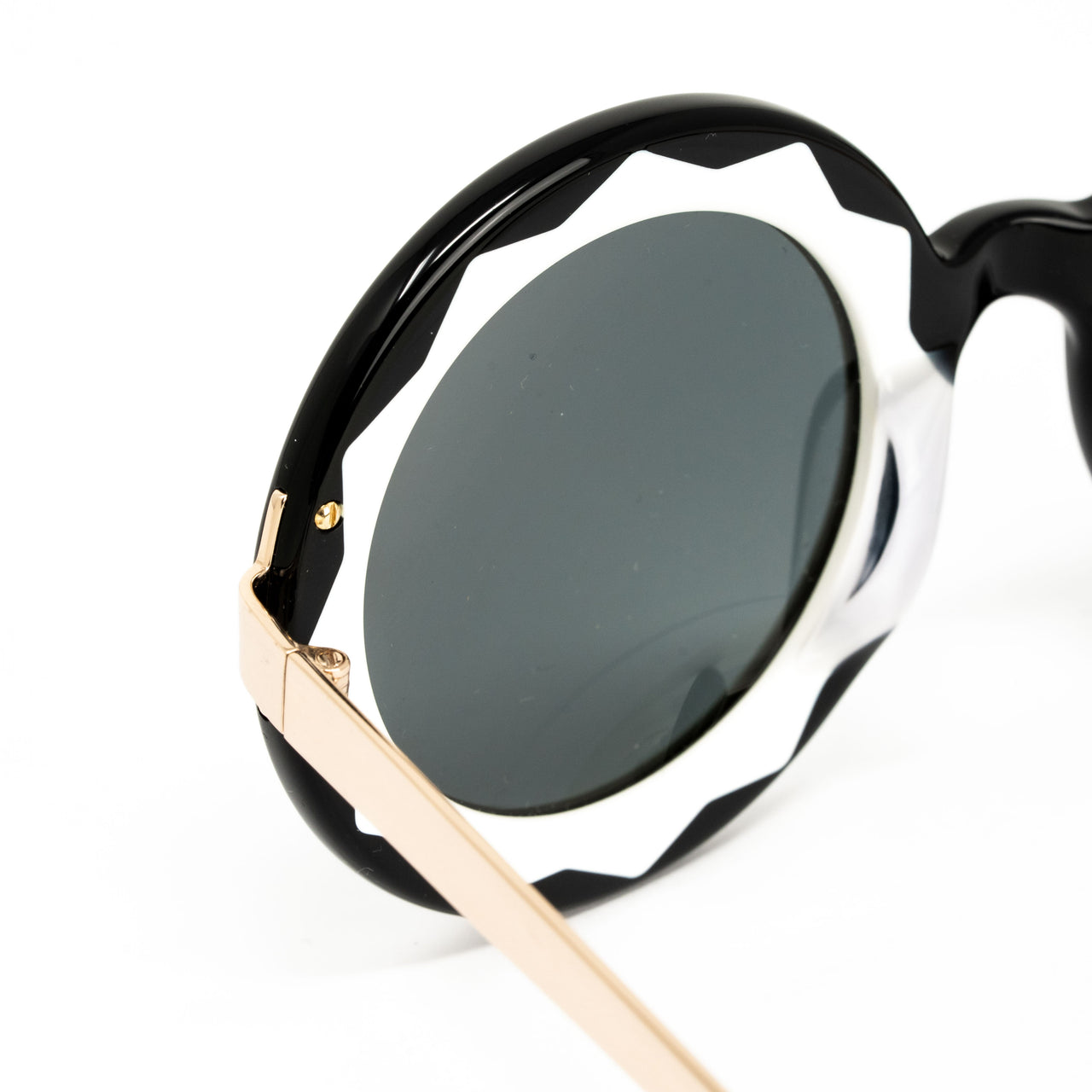 Markus Lupfer x Linda Farrow Black and White Sunglasses ML11C1SUN