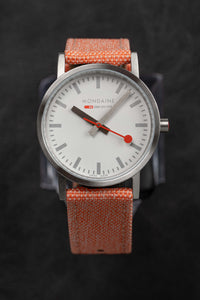 Thumbnail for Mondaine Ladies Watch Classic White Orange A658.30323.17SBF