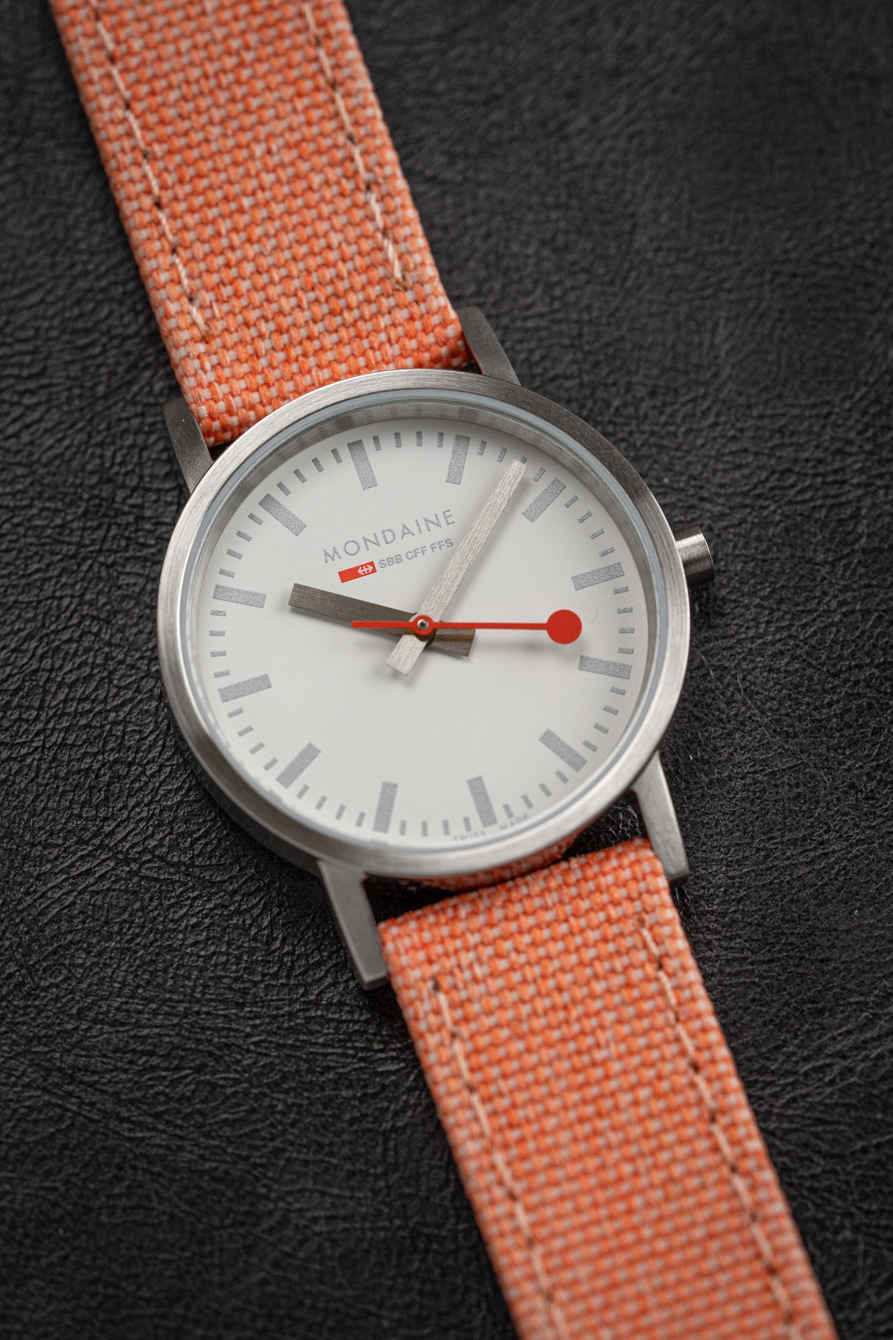 Mondaine Ladies Watch Classic White Orange A658.30323.17SBF