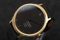 Thumbnail for Mondaine Watch Helvetica No1 Light Gold Black MH1.L2221.LB