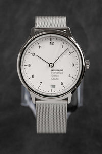 Thumbnail for Mondaine Helvetica No1 Regular Ladies' White Watch MH1.R1210.SM