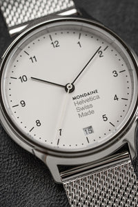 Thumbnail for Mondaine Helvetica No1 Regular Ladies' White Watch MH1.R1210.SM