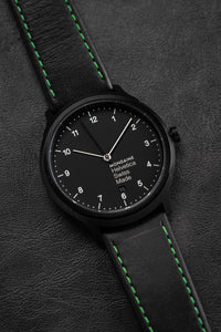 Thumbnail for Mondaine Watch Helvetica No1 Black Green MH1.R2221.LB