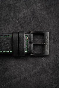 Thumbnail for Mondaine Watch Helvetica No1 Black Green MH1.R2221.LB