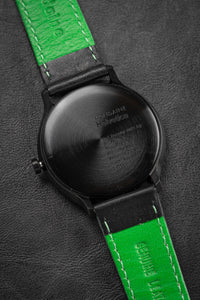Thumbnail for Mondaine Watch Helvetica No1 Black Green MH1.R2221.LB