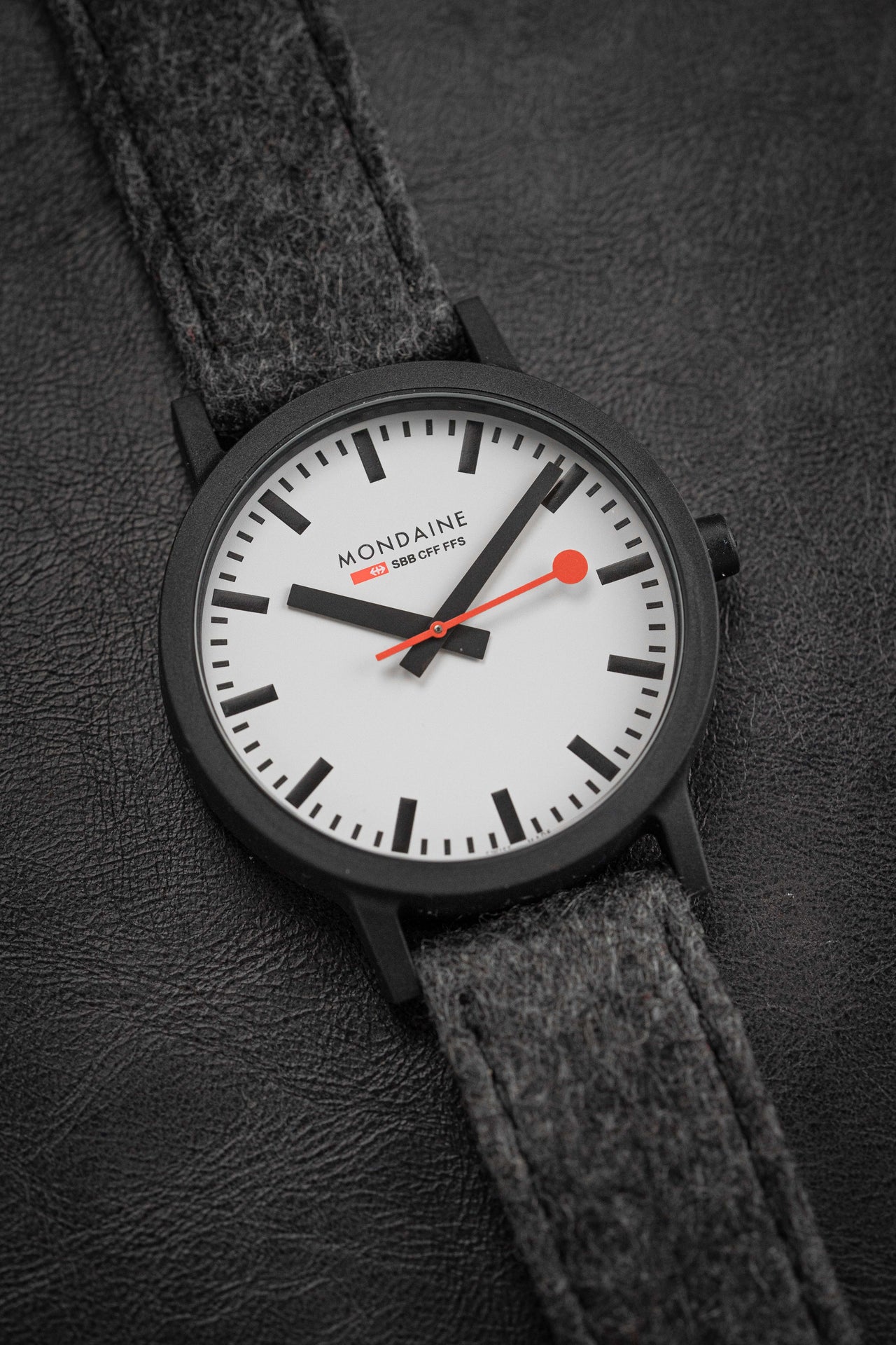 Mondaine Watch Essence Black Grey MS1.41110.LH.SET